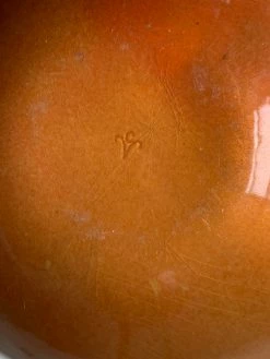 Vintage MCM Sunset Fern Enamel Dish ALL ALTAR DECOR