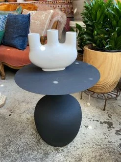 Feng Sway Exclusive ALL HOME DECOR + ODDITIES MCM Black Metal End Table